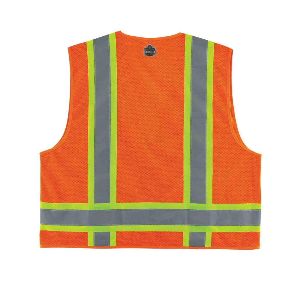 Ergodyne Orange Two-Tone Surveyor Vest - Type R, Class 2, Zipper from Columbia Safety